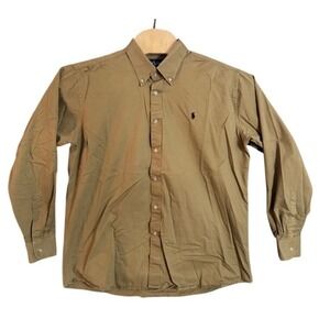 Ralph Lauren Blake Classic Fit Button Down Shirt Khaki Tan Long Sleeve XXL